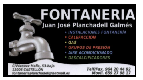 Fontanería Juan José Planchadell