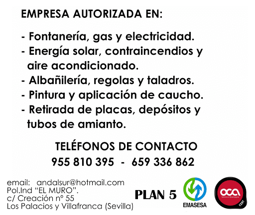 Andalsur | Fontanero Económico en Sevilla